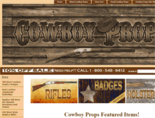 Tablet Screenshot of cowboyprops.com